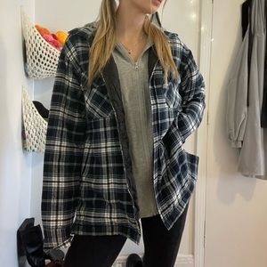 Blue & gray checkered jacket